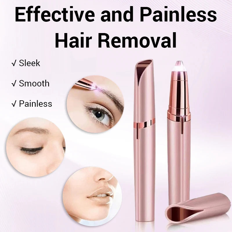 Mini electric eyebrow trimmer by MAIRA'S COLLECTIONS for painless hair removal and precise eyebrow shaping.
