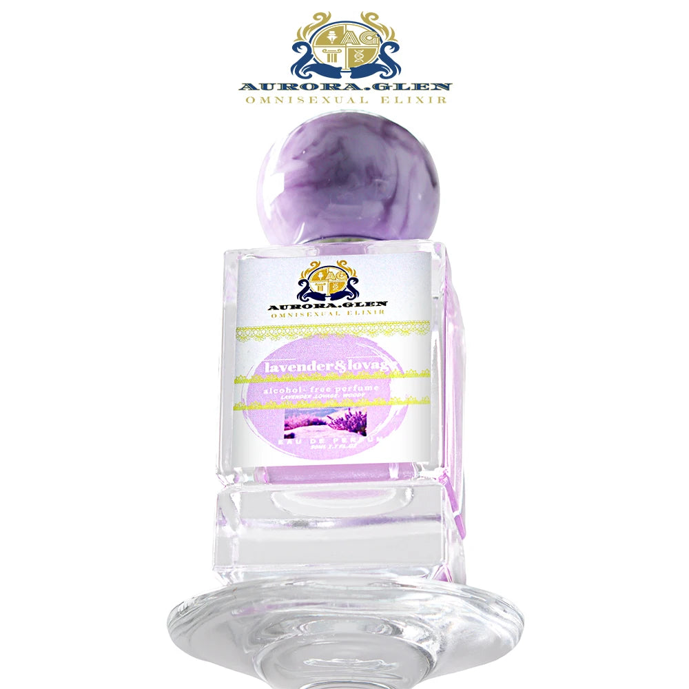 Lavender and lovage scented EDP perfume for women by MAIRA'S COLLECTIONS, featuring a sleek bottle and elegant floral design.