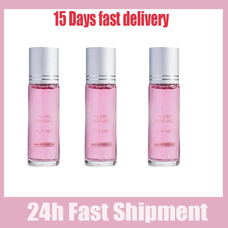 Pink rollerball perfume oil by MAIRA'S COLLECTIONS, featuring a sleek 10ml bottle with a long-lasting, floral fragrance.