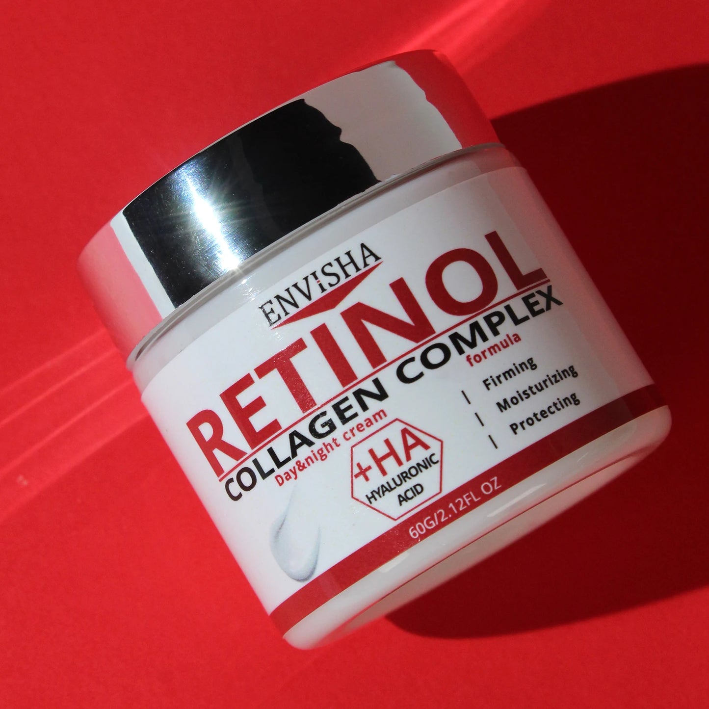 MAIRA'S COLLECTIONS Retinol Collagen Face Cream jar showing smooth, creamy texture and elegant packaging for youthful skin.