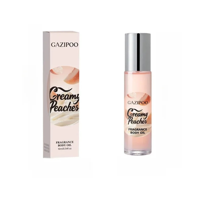 Peach Roll-On Perfume for Women by MAIRA'S COLLECTIONS, featuring a sleek bottle and a sweet, long-lasting fragrance.