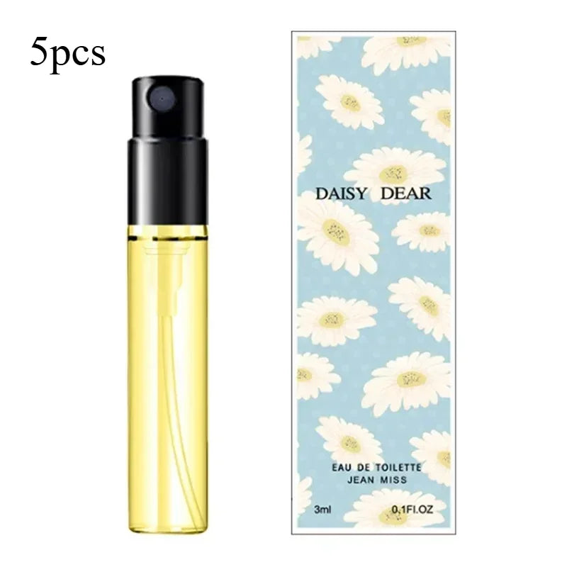 MAIRA'S COLLECTIONS Q Style Pheromone Perfume Set with five 3ml bottles, featuring sleek packaging and elegant design.
