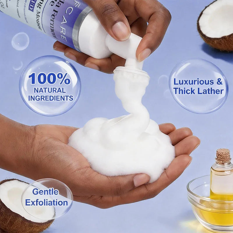 MAIRA'S COLLECTIONS AFCARE Gentle Cleansing Mousse with Bifida Ferment, foam cleanser bottle with pump and label.