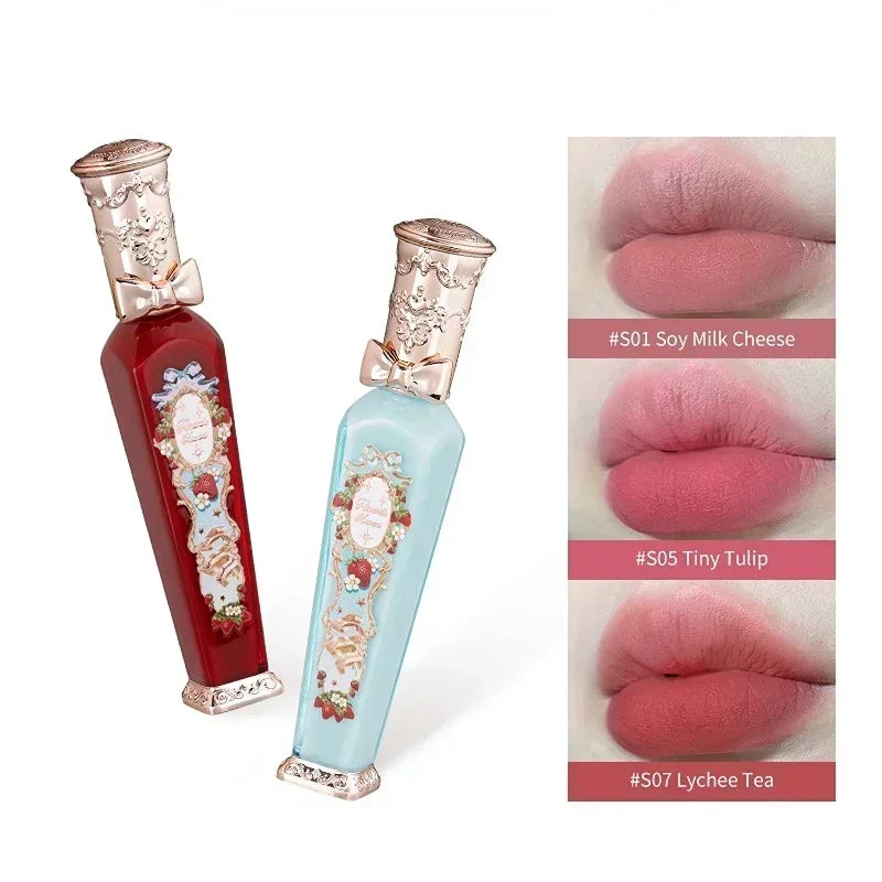 Flower Knows Strawberry Rococo Lip Cream by MAIRA'S COLLECTIONS, featuring a close-up of the pink lip balm container.