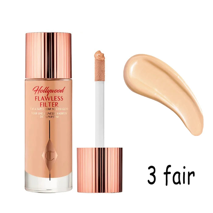MAIRA'S COLLECTIONS CT Starlight Liquid Flawless Glow Primer in a sleek bottle with a shiny cap and a luminous, shimmering appearance.