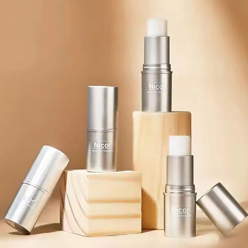 Long-lasting love solid perfume balm stick for women by MAIRA'S COLLECTIONS, featuring a sleek, portable design and floral fragrance.