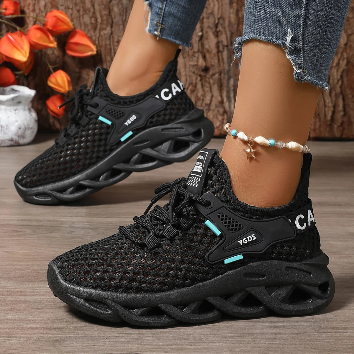 Women's breathable mesh running shoes by MAIRA'S COLLECTIONS, casual sports sneakers with lightweight, ventilated design.
